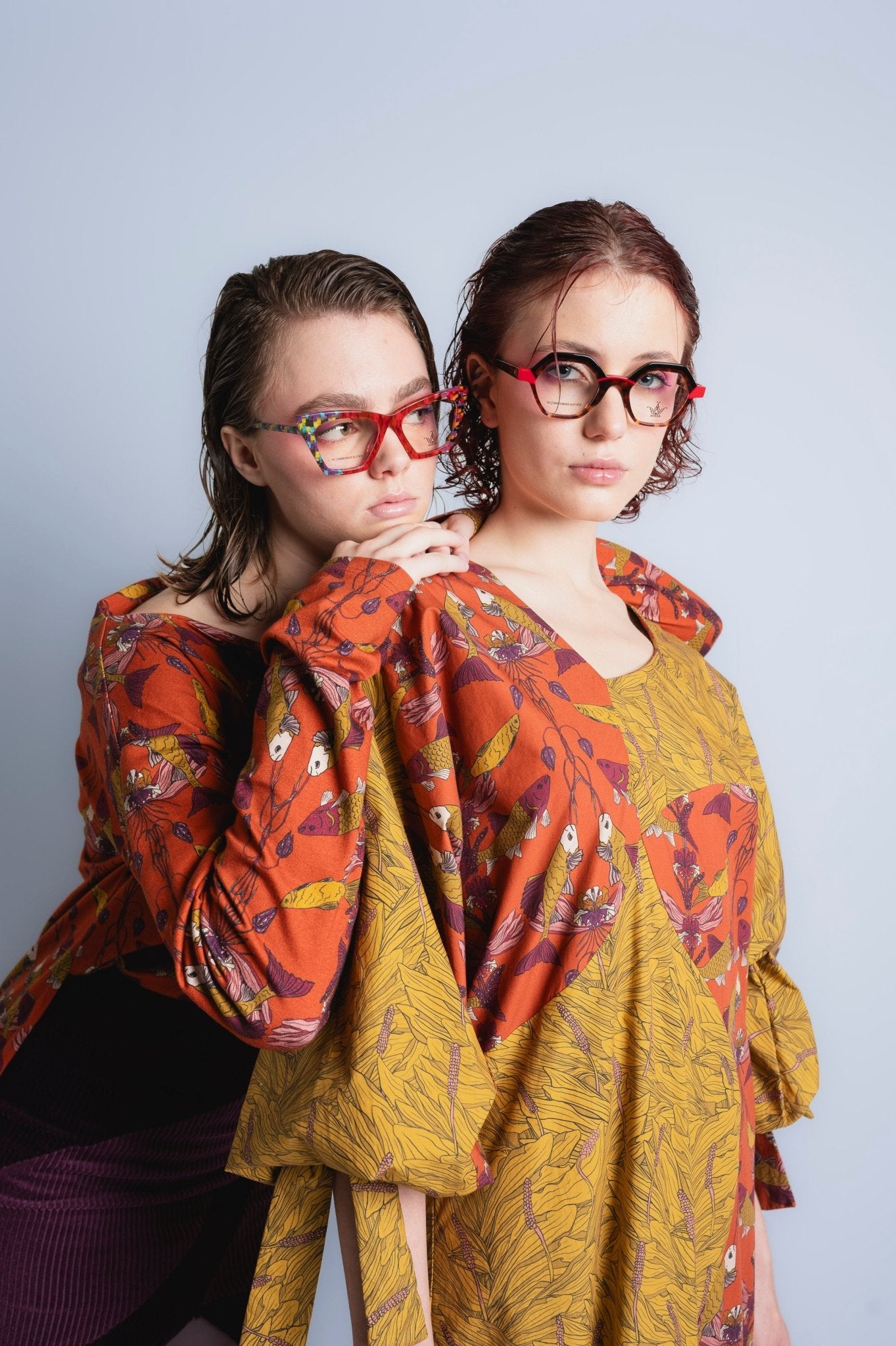 Ophelié ruffle dress in orange - AprilianEarthling