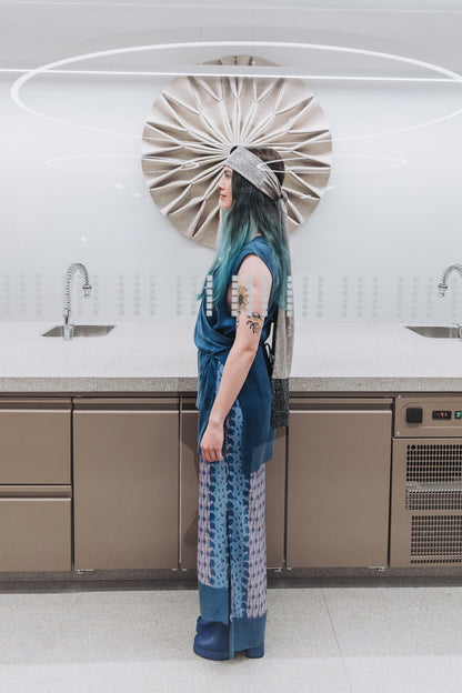 Kassandra Drawstring Pants in Blue - AprilianEarthling